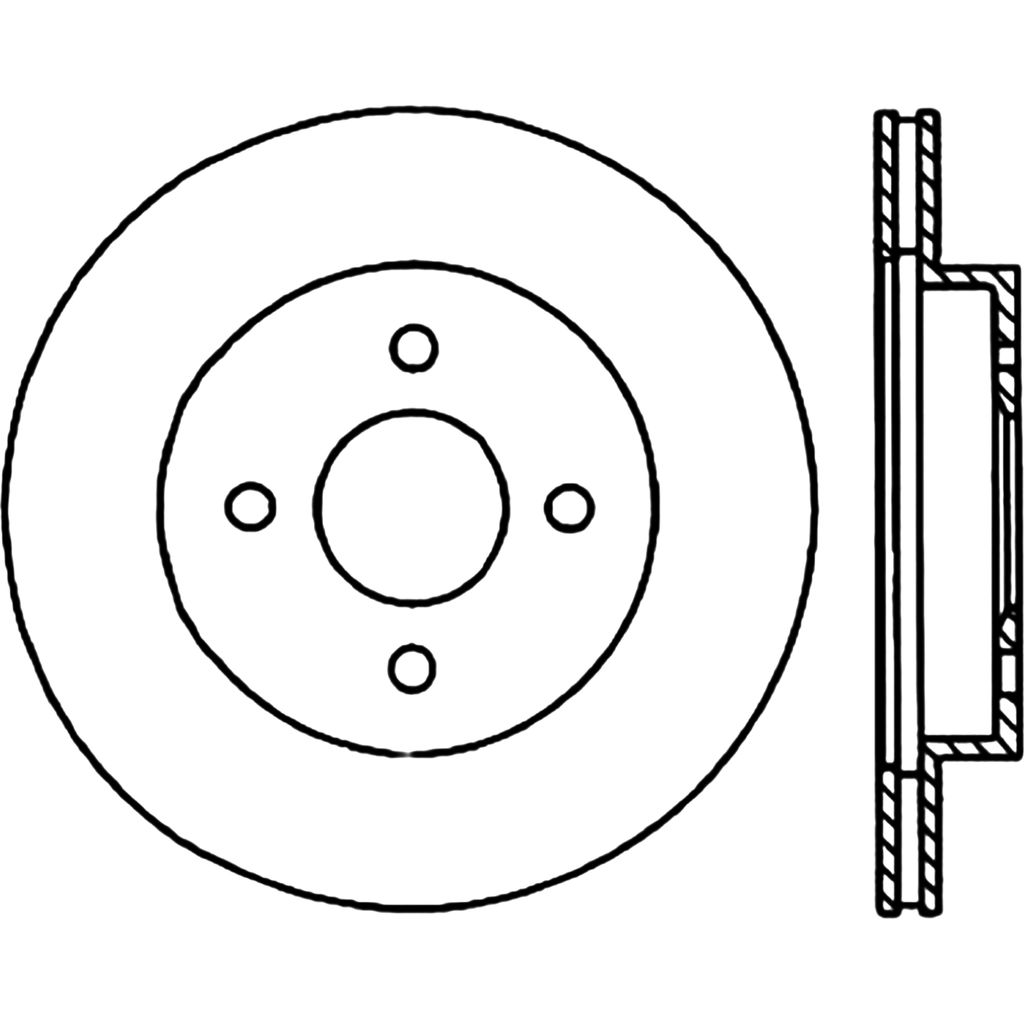 Stoptech 127.62038L - Sport Drilled and Slotted Brake Rotor
