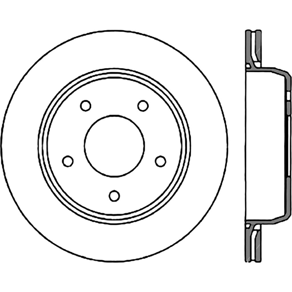 Stoptech 127.62053L - Sport Drilled and Slotted Brake Rotor