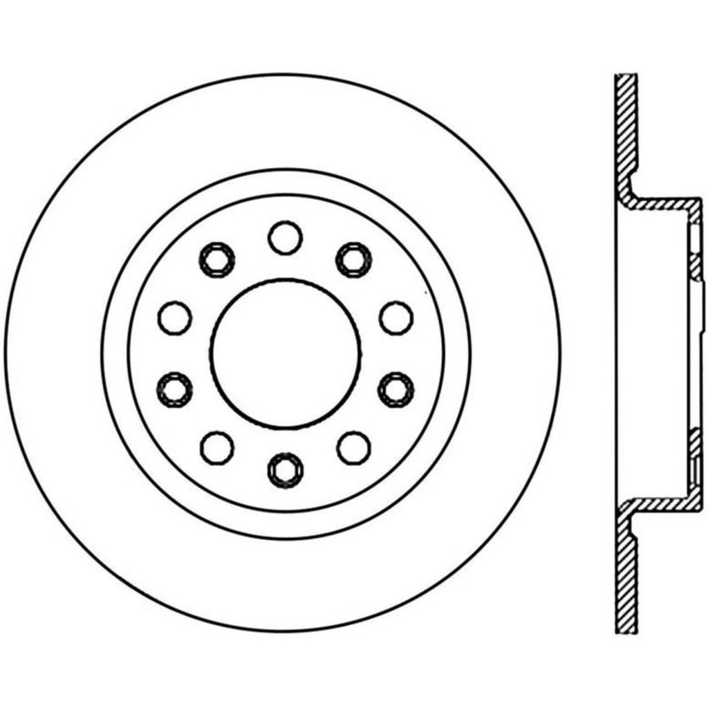 Stoptech 127.63077R - Sport Drilled and Slotted Brake Rotor