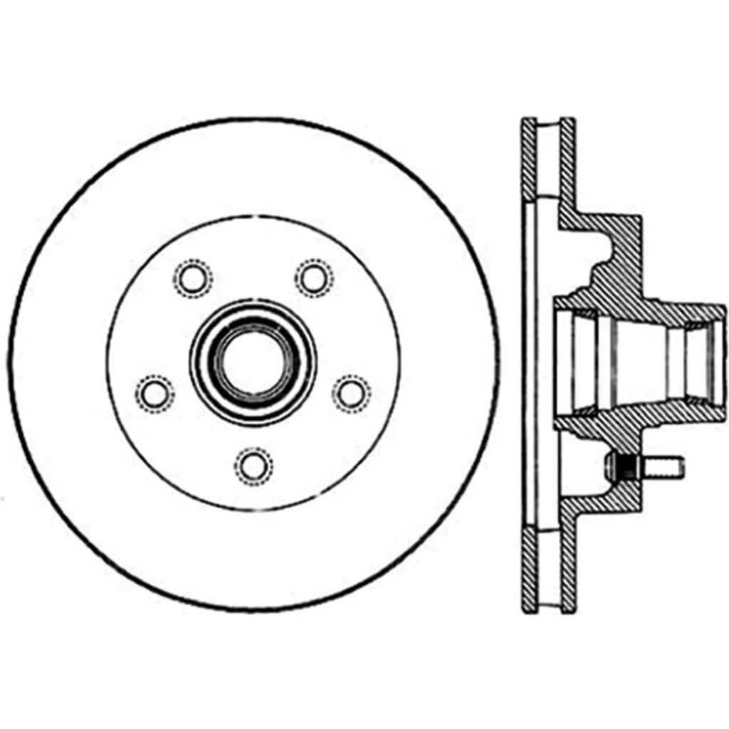 Stoptech 127.66000R - Sport Drilled and Slotted Brake Rotor