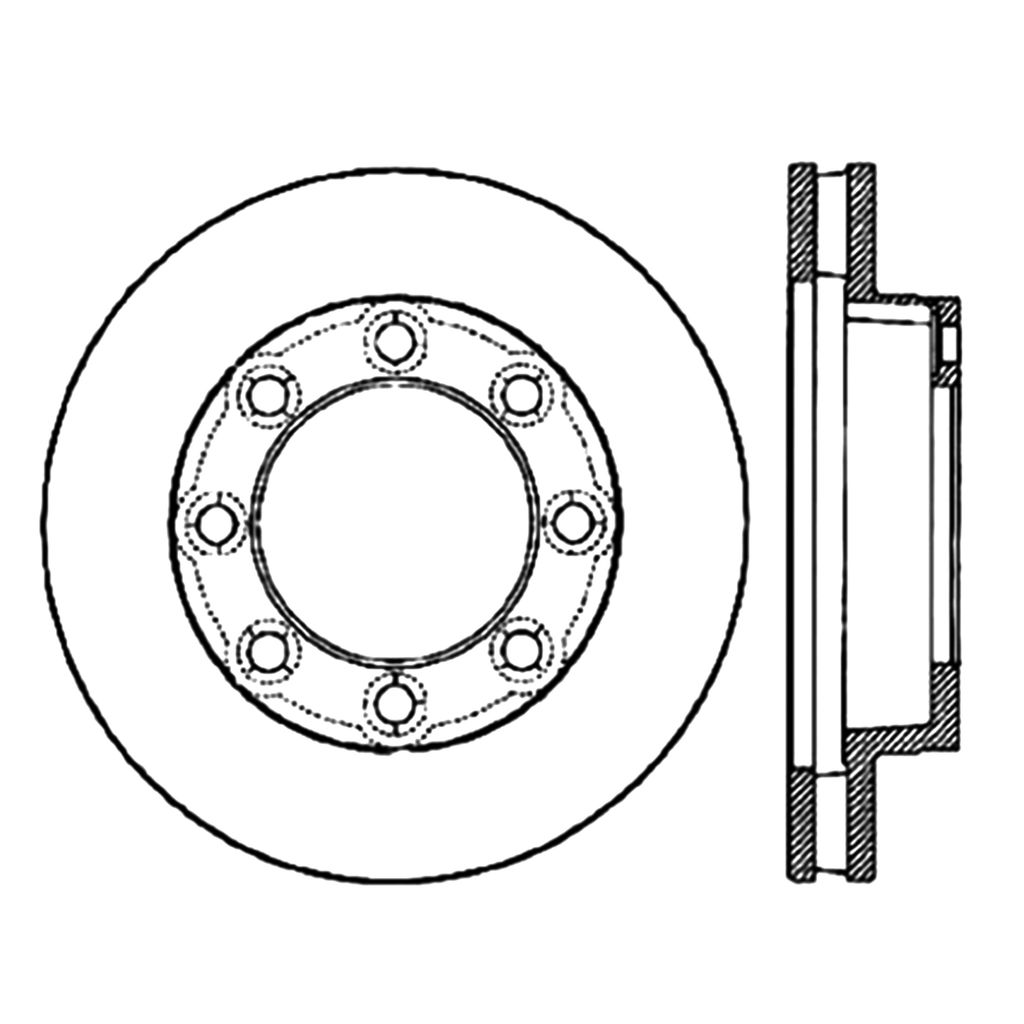 Stoptech 127.66003R - Sport Drilled and Slotted Brake Rotor