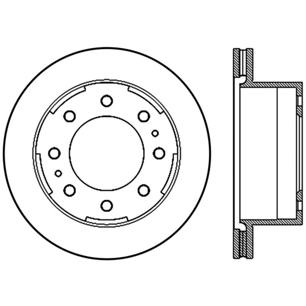Stoptech 127.66077R - Sport Drilled and Slotted Brake Rotor