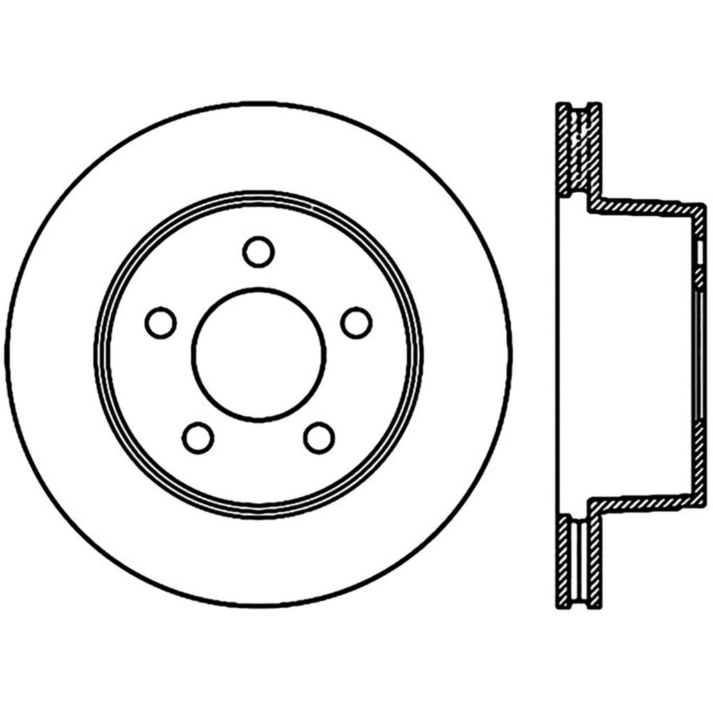 Stoptech 127.67022R - Sport Drilled and Slotted Brake Rotor
