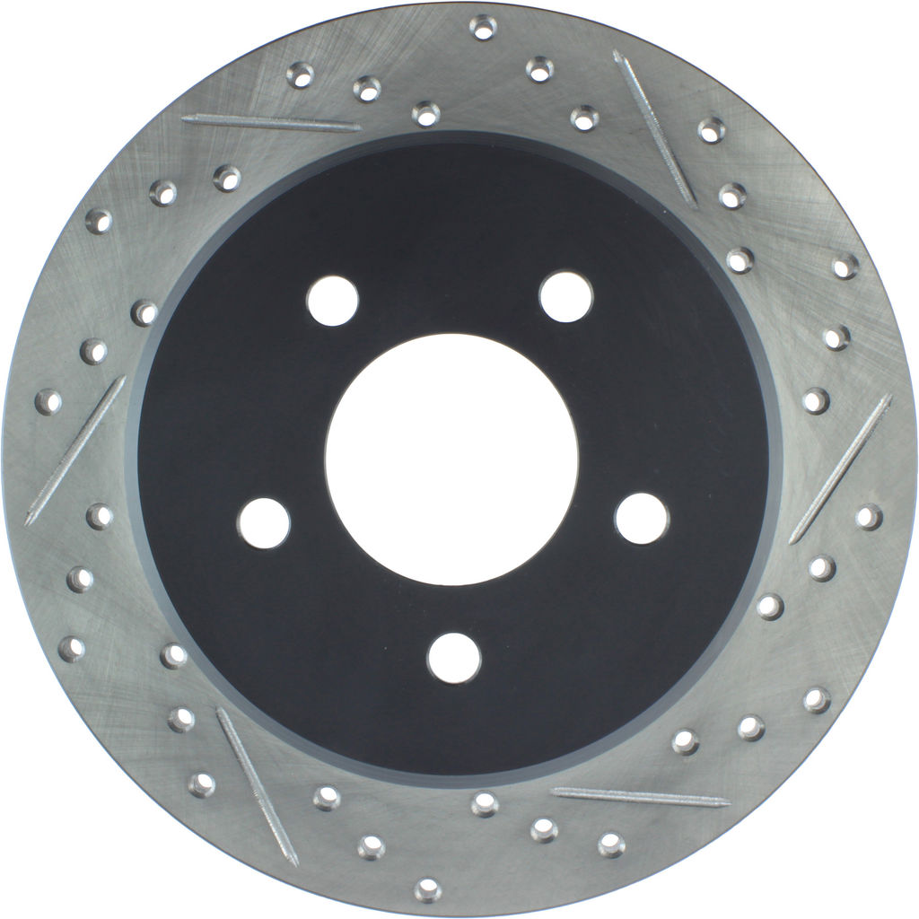 Stoptech 127.67037L - Sport Drilled and Slotted Brake Rotor