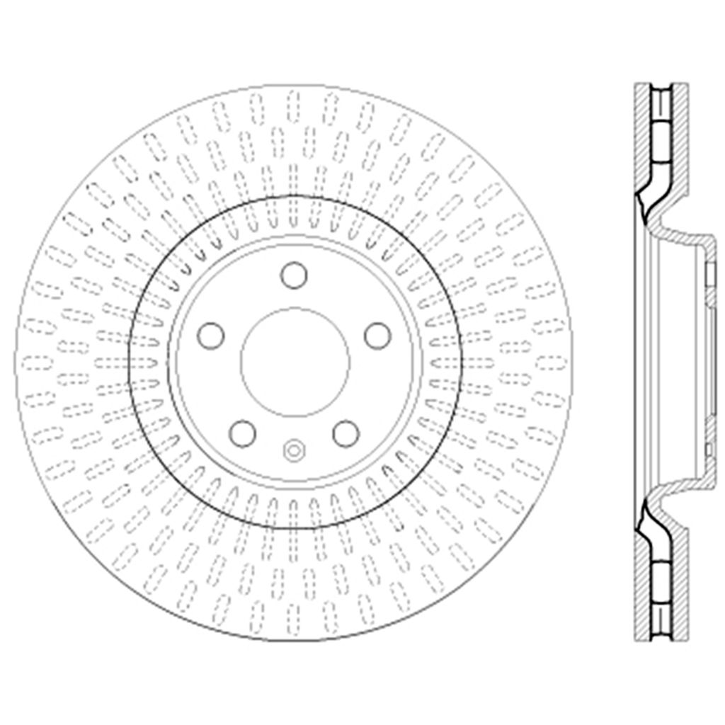 Stoptech 128.33134R - Sport Cross Drilled Brake Rotor