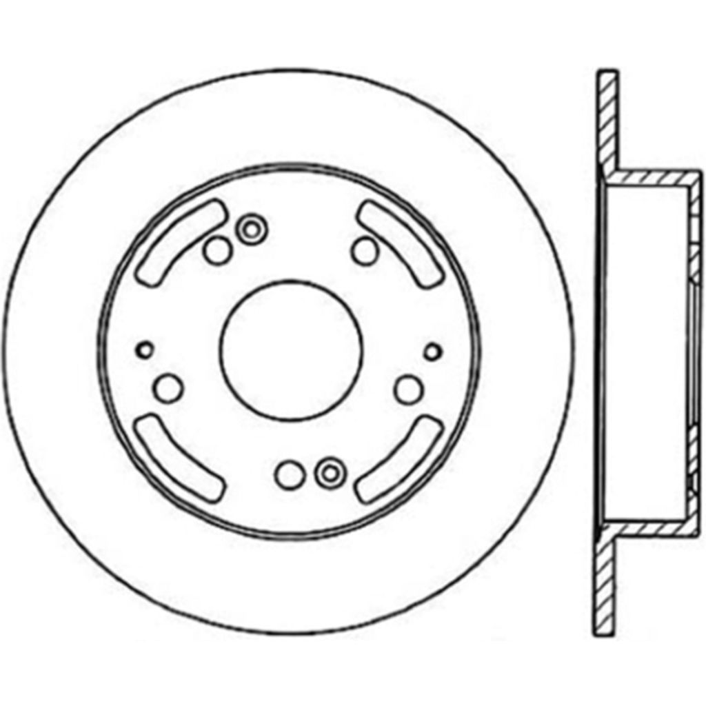 Stoptech 128.40042L - Sport Cross Drilled Brake Rotor