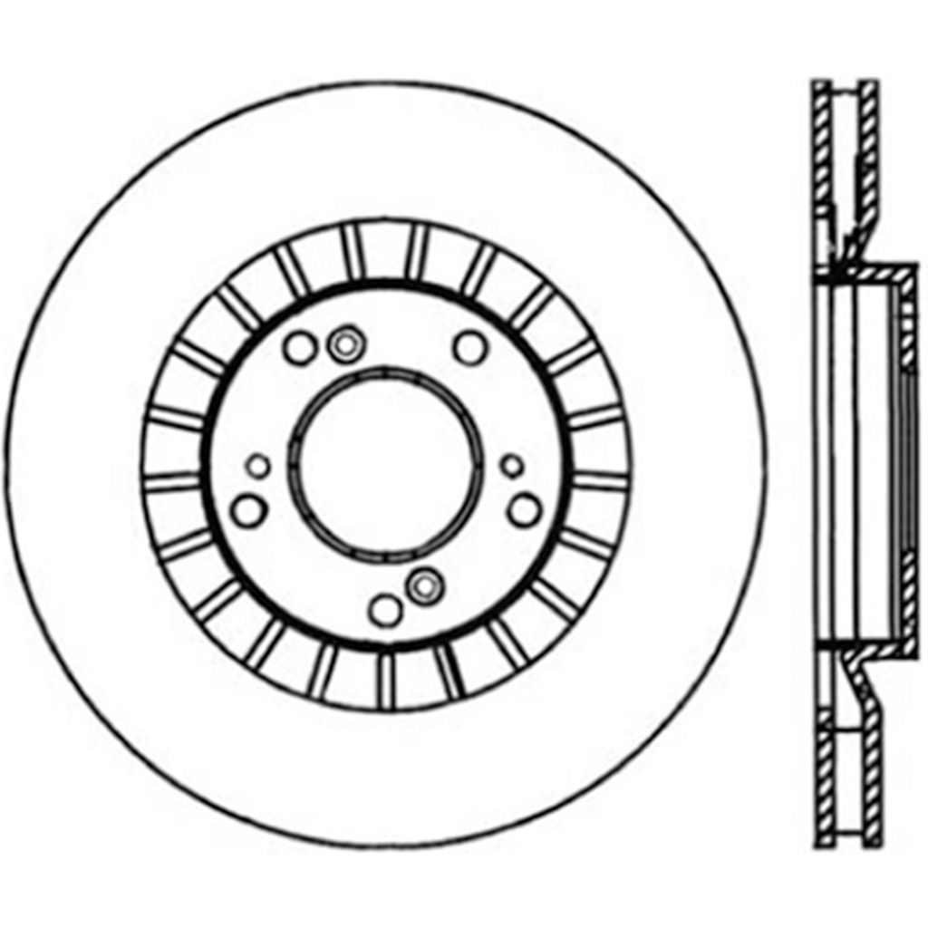 Stoptech 128.40048L - Sport Cross Drilled Brake Rotor