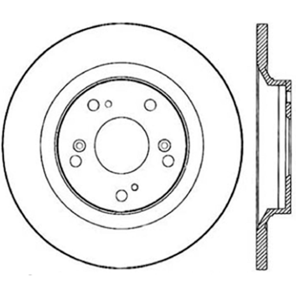 Stoptech 128.40050L - Sport Cross Drilled Brake Rotor
