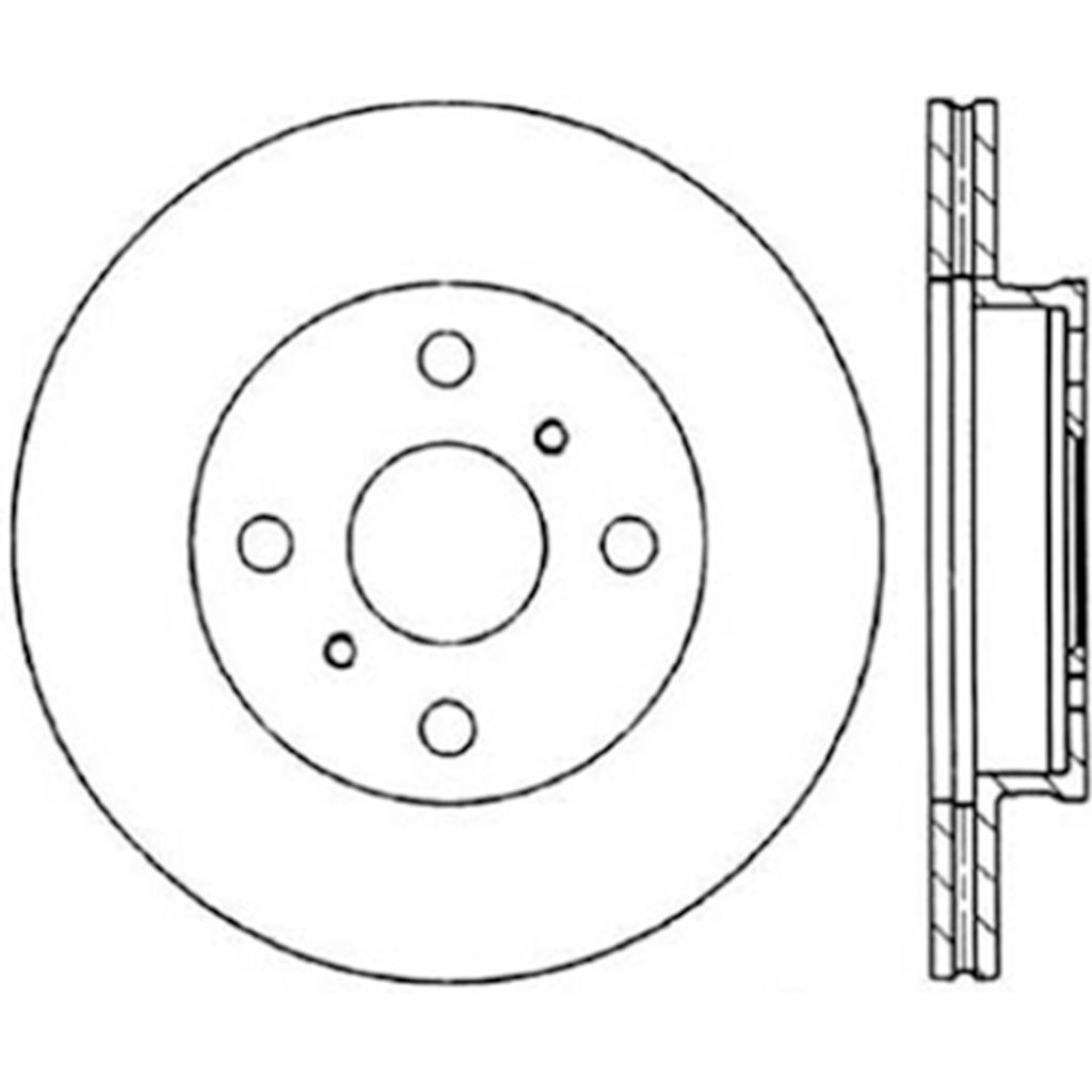 Stoptech 128.44075R - Sport Cross Drilled Brake Rotor