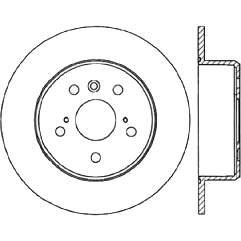 Stoptech 128.44080R - Sport Cross Drilled Brake Rotor