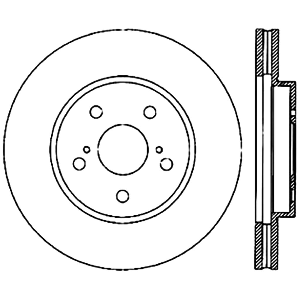 Stoptech 128.44125L - Sport Cross Drilled Brake Rotor