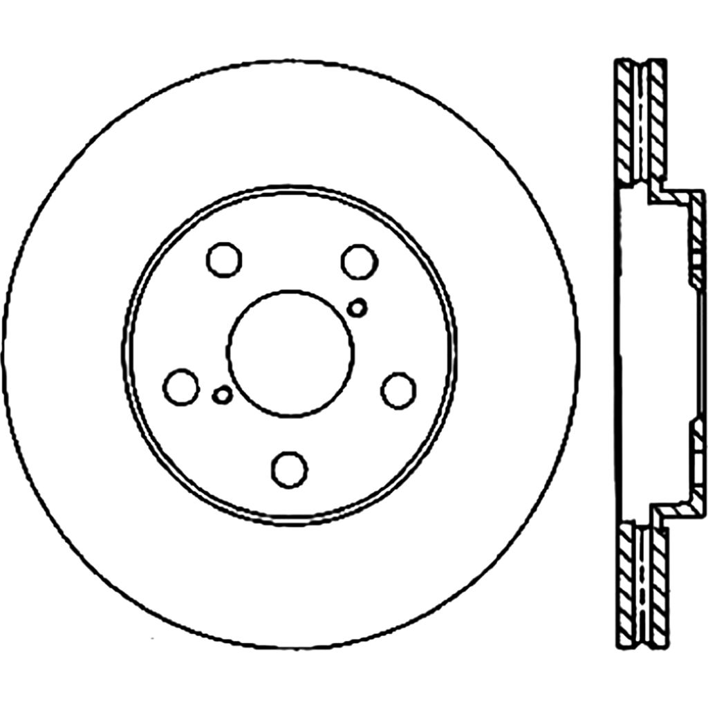 Stoptech 128.44140L - Sport Cross Drilled Brake Rotor