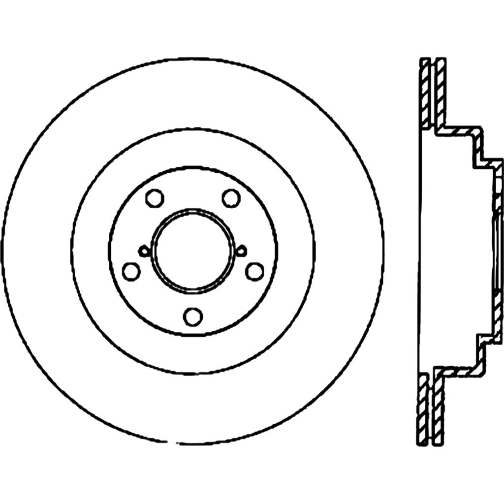 Stoptech 128.47025R - Sport Cross Drilled Brake Rotor
