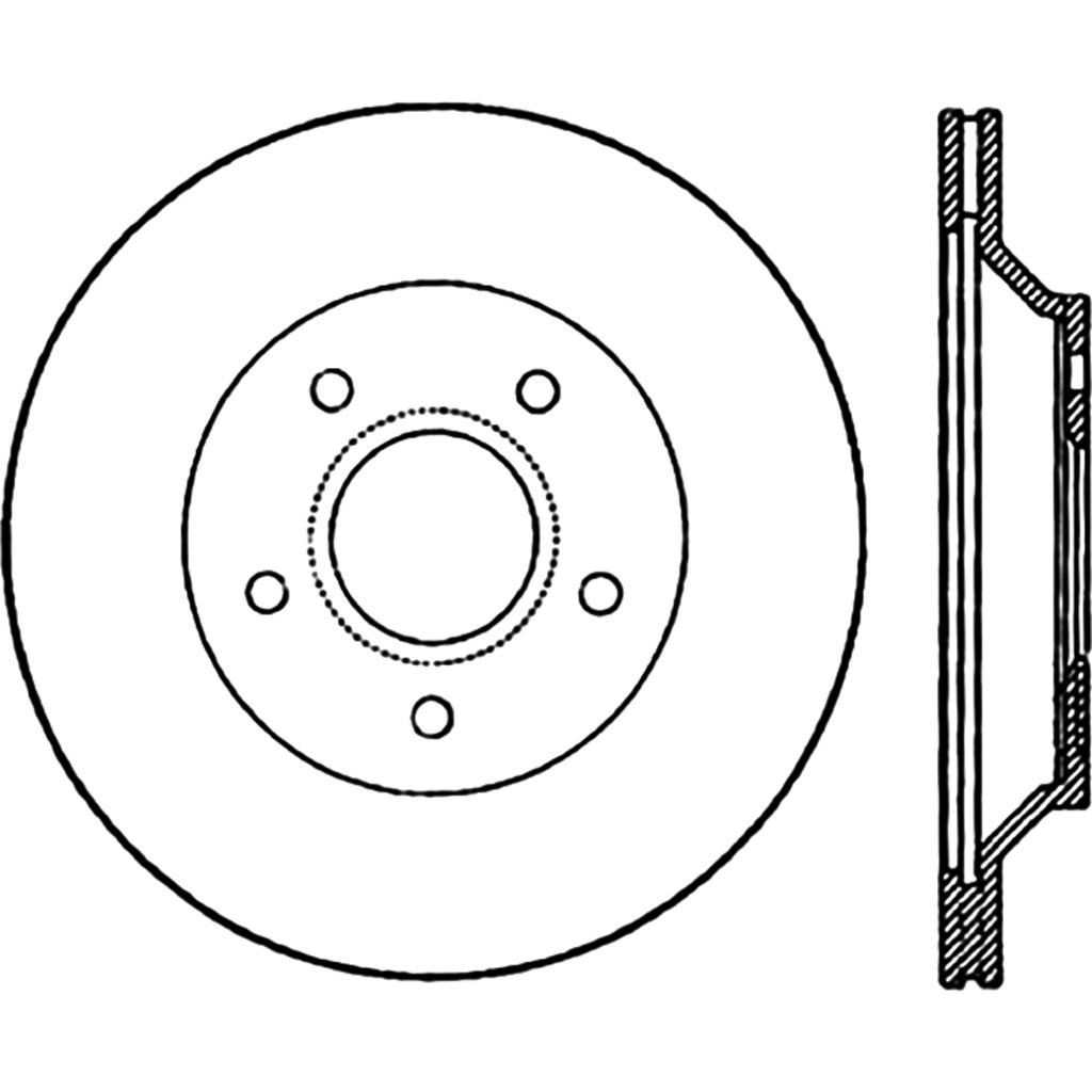Stoptech 128.62033L - Sport Cross Drilled Brake Rotor
