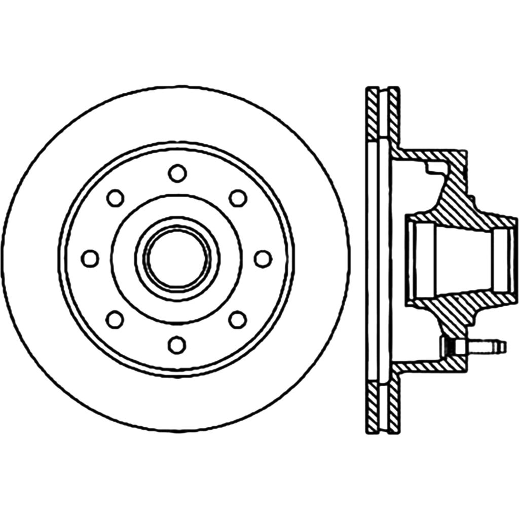 Stoptech 128.65045R - Sport Cross Drilled Brake Rotor