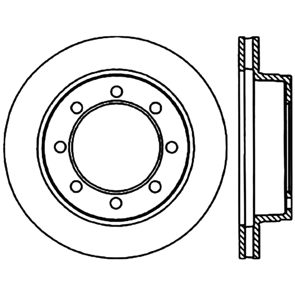 Stoptech 128.65053L - Sport Cross Drilled Brake Rotor