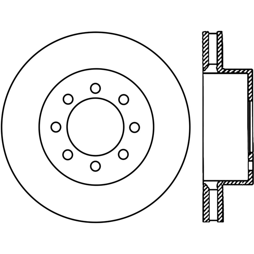 Stoptech 128.65112L - Sport Cross Drilled Brake Rotor
