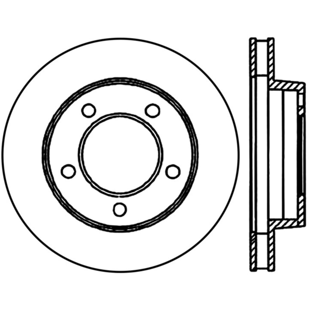 Stoptech 128.65113L - Sport Cross Drilled Brake Rotor