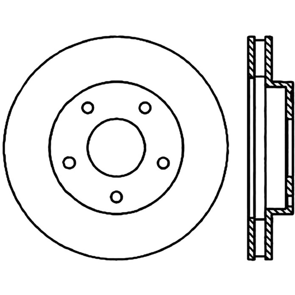 Stoptech 128.66038L - Sport Cross Drilled Brake Rotor