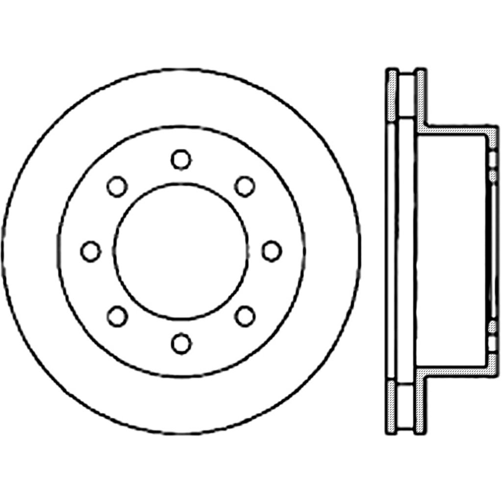 Stoptech 128.67046R - Sport Cross Drilled Brake Rotor