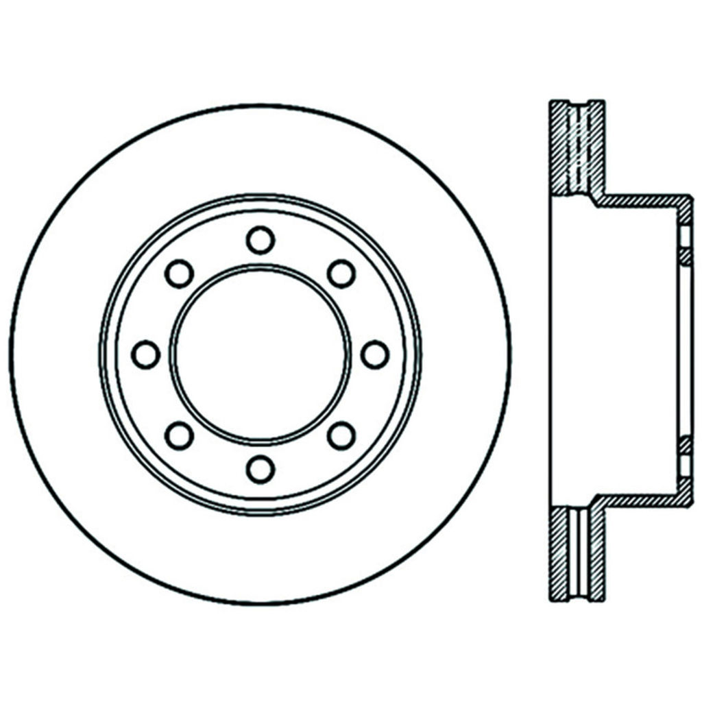 Stoptech 128.67072R - Sport Cross Drilled Brake Rotor