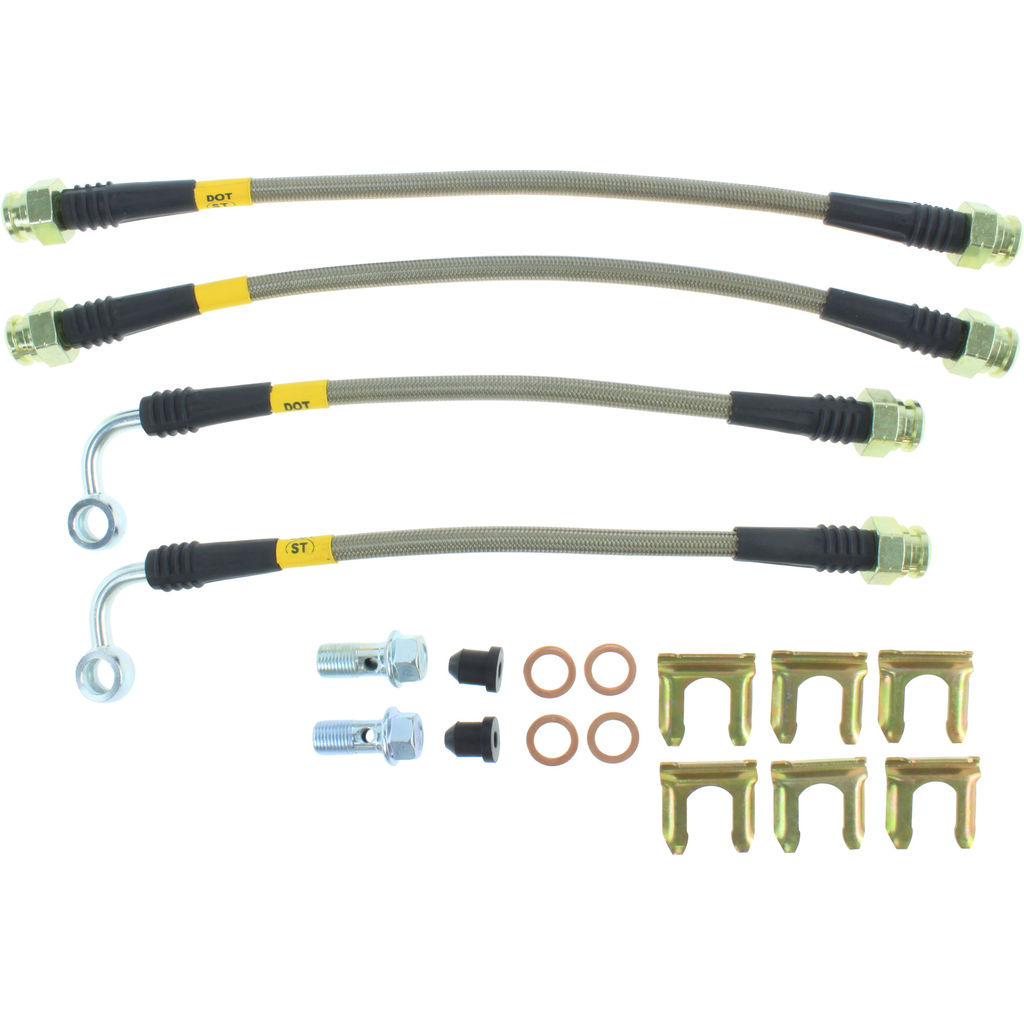 Brake Line Kit, Stainless Steel, 2-Wheel Set
