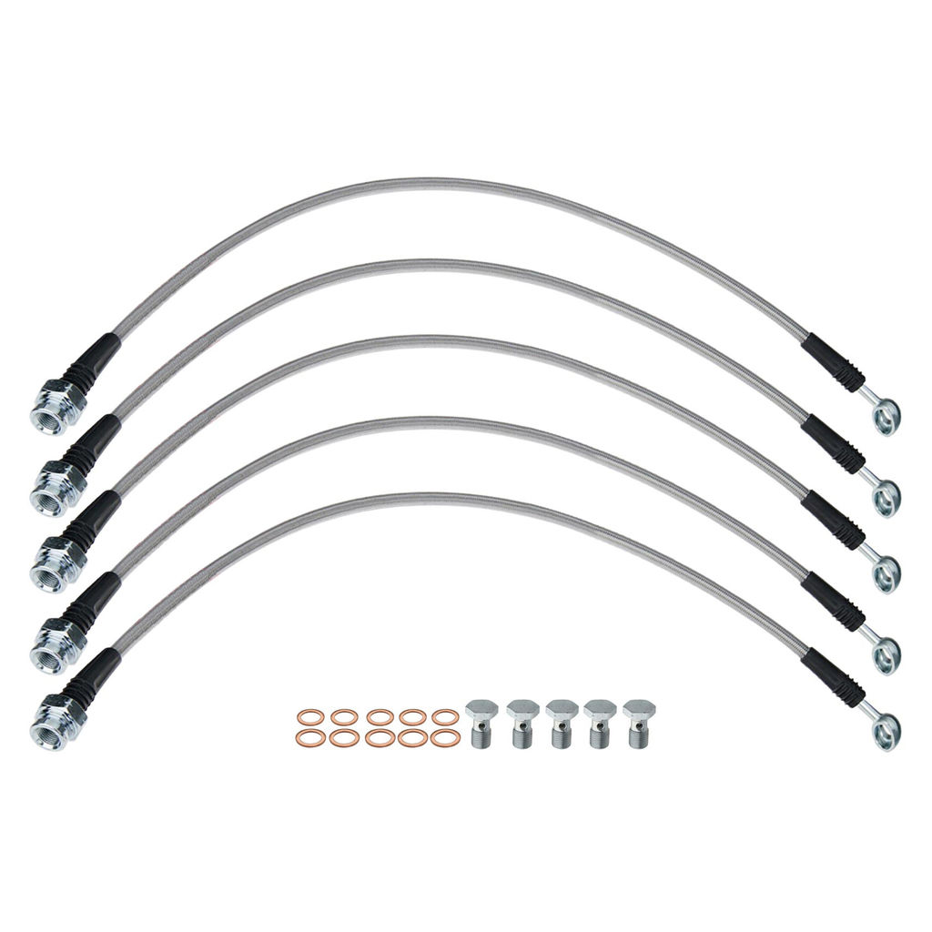 Techna-Fit 300110 - Stainless Steel Brake Line Kit, 5 Brake Lines
