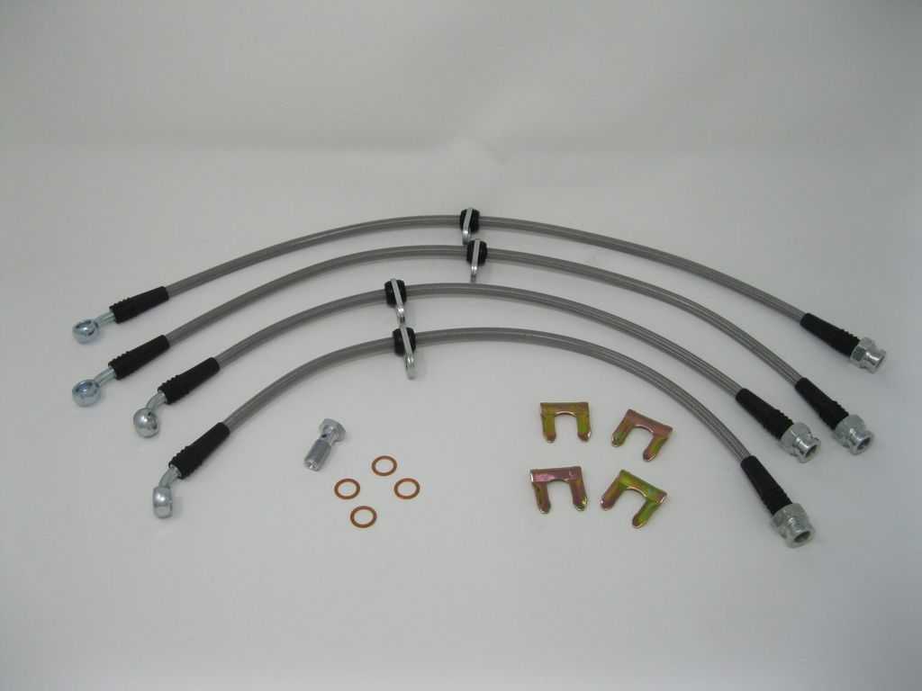 Techna-Fit AC-1809 - Stainless Steel Brake Line Kit, 4 Brake Lines