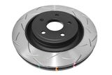 Slotted 4000 Series T3 Black Brake Rotor with Kangaroo Paw Vanes, Sold Individually