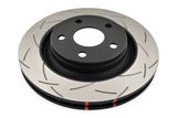 Slotted 4000 Series T3 Black Brake Rotor with Kangaroo Paw Vanes, Sold Individually