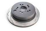 Slotted 4000 Series T3 Black Brake Rotor with Kangaroo Paw Vanes, Sold Individually