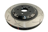 Slotted 5000 Series T3 Black 2 Piece Brake Rotor with Kangaroo Paw Vanes, Sold Individually