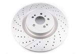 Dimpled and Slotted Street XDS Enshield Coated Brake Rotor, Sold Individually