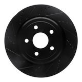 Drilled and Slotted Black Zinc Brake Rotor
