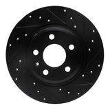 Drilled and Slotted Black Zinc Brake Rotor