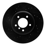 Drilled and Slotted Black Zinc Brake Rotor