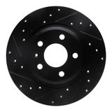 Drilled and Slotted Black Zinc Brake Rotor