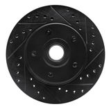 Drilled and Slotted Black Zinc Brake Rotor