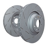 Ultimax Slotted Vented Front Disc Brake Rotors, 2-Wheel Set