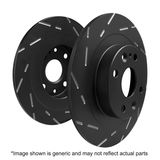 Ultimax Slotted Solid Front Disc Brake Rotors, 2-Wheel Set