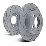 V Slot Blade High Carbon Disc Brake Rotors, 2-Wheel Set