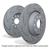 V Slot Blade Vented Front Disc Brake Rotors, 2-Wheel Set