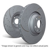 Slotted and Dimpled Vented Front Disc Brake Rotors, 2-Wheel Set