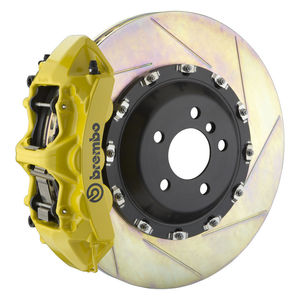 Brembo 1L3.9003A5 - Front Brake Kit, GT Series, Slotted Type 3 380mm x 34mm 2-Piece Rotor, Monobloc 6-Piston Yellow Caliper