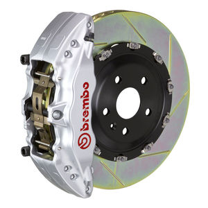 Brembo 1N3.9538A3 - Front Brake Kit, GT Series, Slotted Type 3 405mm x 34mm 2-Piece Rotor, Monobloc 6-Piston Silver Caliper