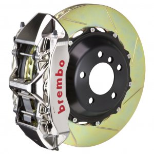 Brembo 1M2.9040AR - Front Brake Kit, GT-R Series, Slotted 380mm x 32mm 2-Piece Rotor, Monobloc 6-Piston Nickel Plated Caliper