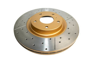 DBA DBA2308X - Front Drilled and Slotted Street XS Gold Brake Rotor with Kangaroo Paw Vanes