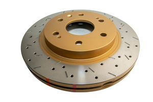 DBA DBA42010XS - Front Drilled and Slotted 4000 XS Gold Brake Rotor with Kangaroo Paw Vanes