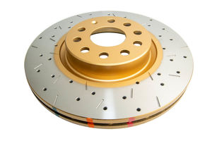 DBA DBA42806XS - Front Drilled and Slotted 4000 XS Gold Brake Rotor with Kangaroo Paw Vanes