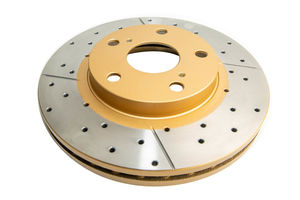 DBA DBA735X - Front Drilled and Slotted Street XS Gold Brake Rotor with Kangaroo Paw Vanes